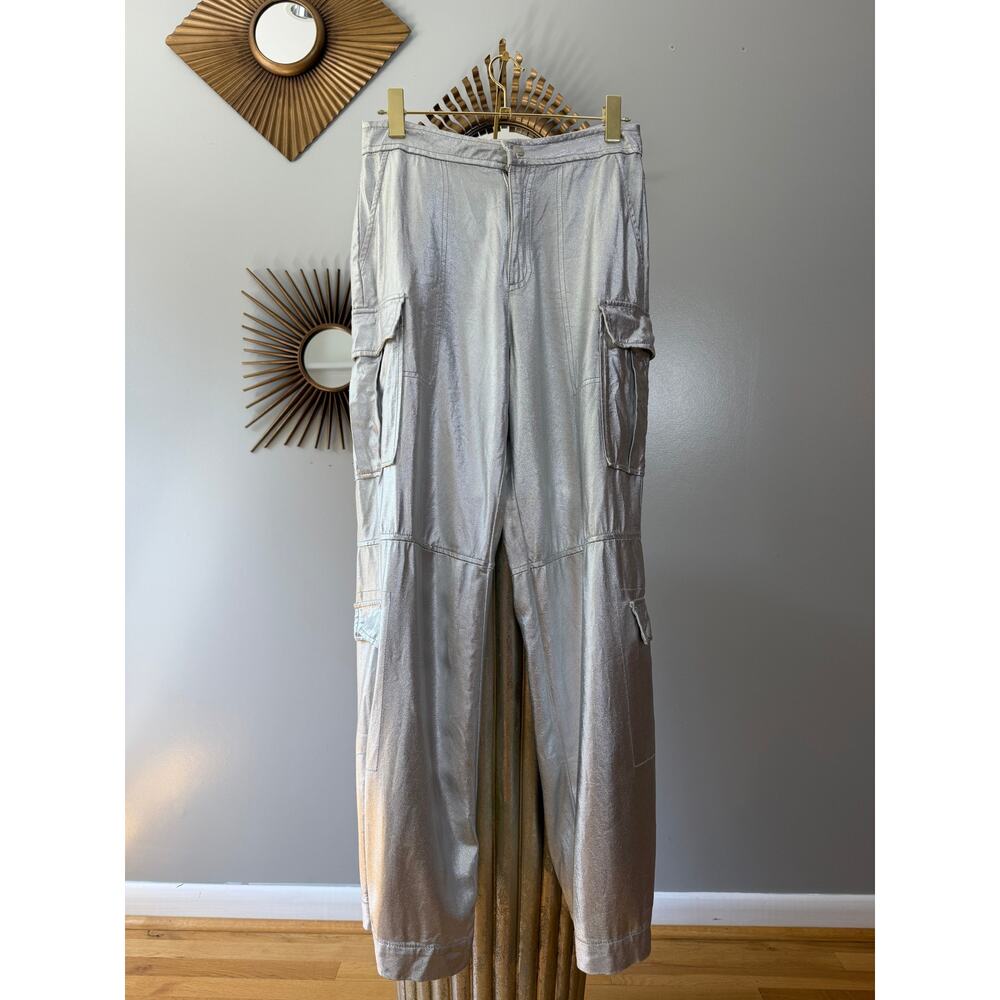 Zara - Silver Cargo Pants